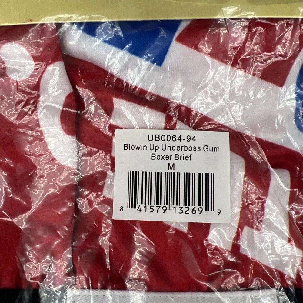 Under Boss Blown Up‎ Gum Performance Boxer Brief Mens Size Medium Blue Red White